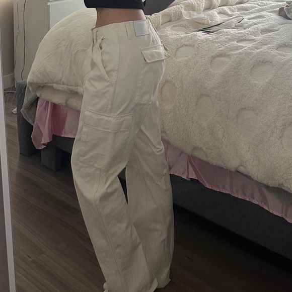 Denim Forum Denim - White denim cargo pants